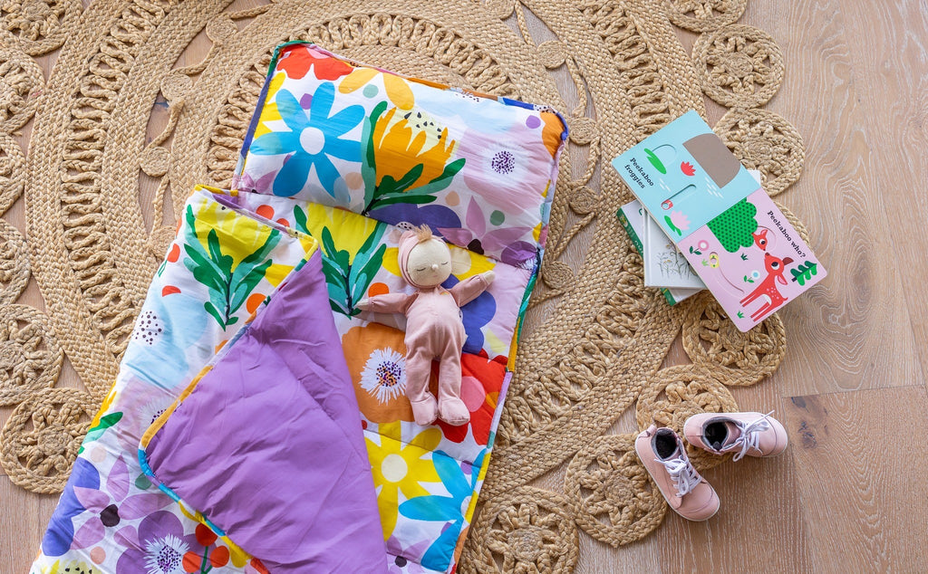 Sleeping bags and nap mats for kids