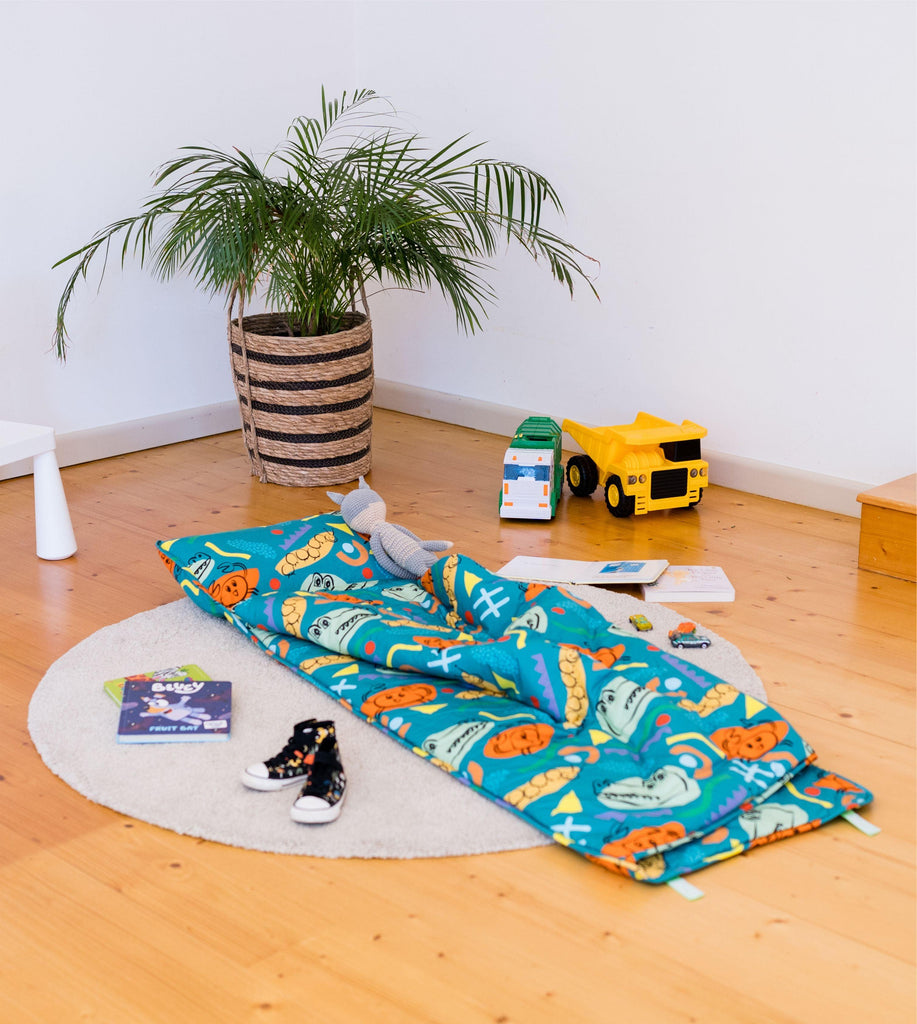Kids Nap Mat In A While Crocodile Sleeping Bag - Morgy + Wills