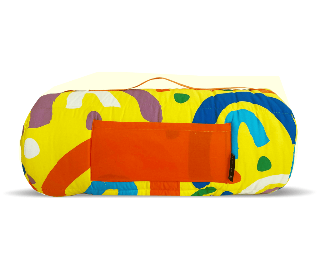 toddler kids nap mat rolled up rainbow 